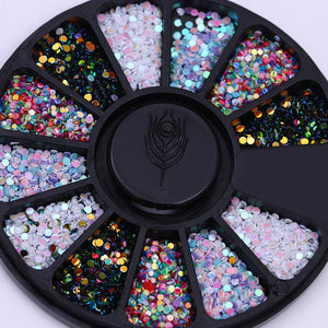 Mixed Color Chameleon Stone Nail Rhinestone Small Irregular Beads Manicure 3D Nail Art Decoration In Wheel Accessories