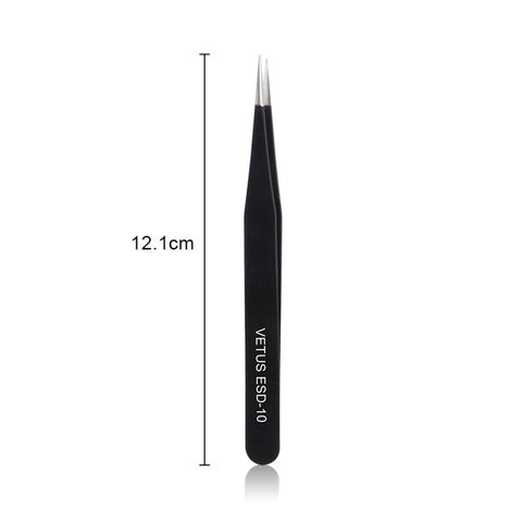 Stainless Steel Eyelash Extension Tweezers VETUS Eyelash Tweezer Non-magnetic Volume Lashes Tools Individual Eyelashes Make Up