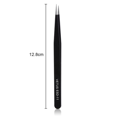 Stainless Steel Eyelash Extension Tweezers VETUS Eyelash Tweezer Non-magnetic Volume Lashes Tools Individual Eyelashes Make Up