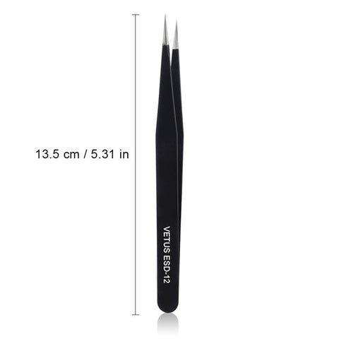 Stainless Steel Eyelash Extension Tweezers VETUS Eyelash Tweezer Non-magnetic Volume Lashes Tools Individual Eyelashes Make Up