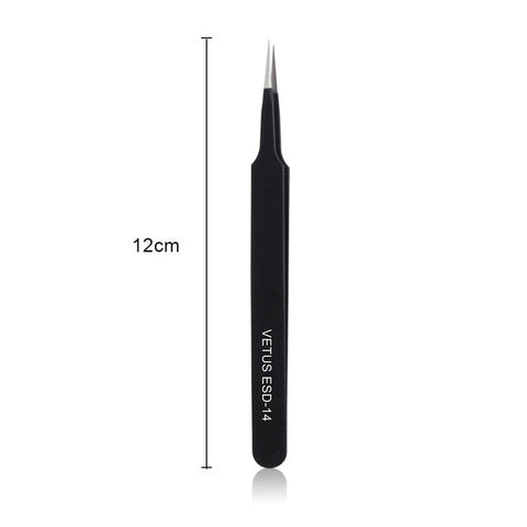 Stainless Steel Eyelash Extension Tweezers VETUS Eyelash Tweezer Non-magnetic Volume Lashes Tools Individual Eyelashes Make Up