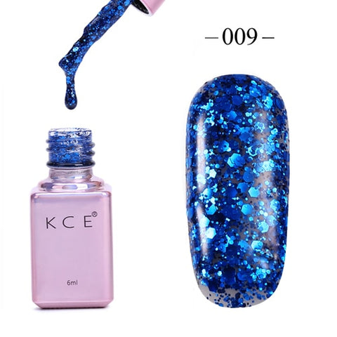 LULAA Professional Diamond Glitter UV Nail Gel Polish 6ml Soak Off Sequins Gel Long-lasting Bling Nail Varnish Manicure Art Tool