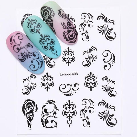 Geometric Nail Water Decals Line Dreamcacher Heart Moon Nail Disign Water Stickers For Nails DIY Nails Art Nail Polish Stickers