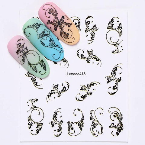 Geometric Nail Water Decals Line Dreamcacher Heart Moon Nail Disign Water Stickers For Nails DIY Nails Art Nail Polish Stickers