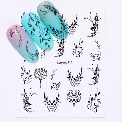 Geometric Nail Water Decals Line Dreamcacher Heart Moon Nail Disign Water Stickers For Nails DIY Nails Art Nail Polish Stickers