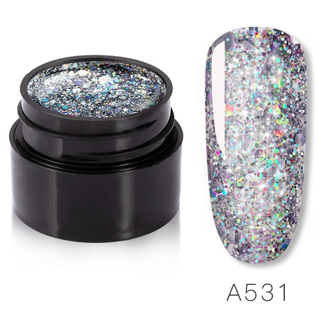 ROSALIND 5ml Shiny Diamond Gel Nail Polish Bright For Glitter Painting Nail Art Design Poly UV Top Base Primer For Manicure