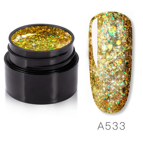 ROSALIND 5ml Shiny Diamond Gel Nail Polish Bright For Glitter Painting Nail Art Design Poly UV Top Base Primer For Manicure