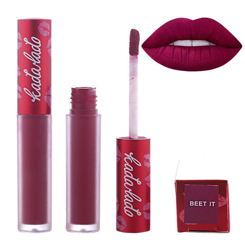 Brand Lip Gloss Waterproof Nude Long Lasting Matte Liquid Lipstick Kit  Red Lip Stick Lip Makeup Lipgloss Beauty Cosmetics Set