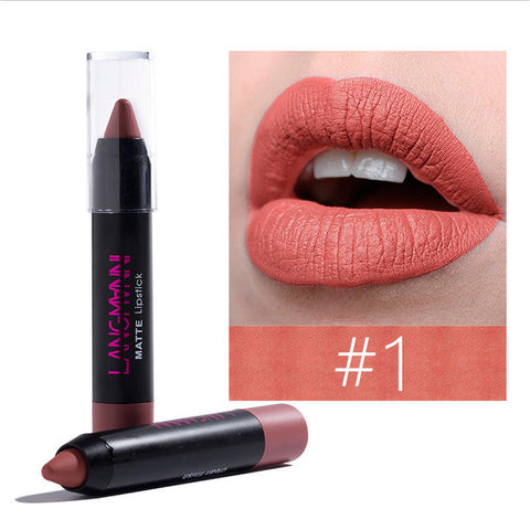 Matte Crayon Lipstick Waterproof Nutritious Velvet Lip Stick Pencil Red Tint Nude Batom Long Lasting Makeup set Lip Kit