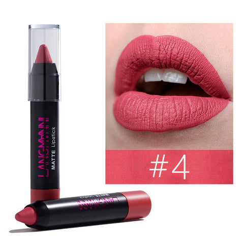 Matte Crayon Lipstick Waterproof Nutritious Velvet Lip Stick Pencil Red Tint Nude Batom Long Lasting Makeup set Lip Kit