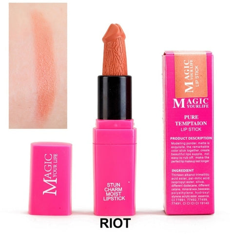 12 Colors Shape Penis Lipstick Long Lasting Moisturing Lipstick Sexy Red Velvet Lips Make Up Matte Waterproof Lipsticks Makeup