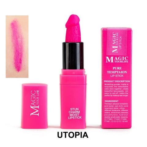 12 Colors Shape Penis Lipstick Long Lasting Moisturing Lipstick Sexy Red Velvet Lips Make Up Matte Waterproof Lipsticks Makeup