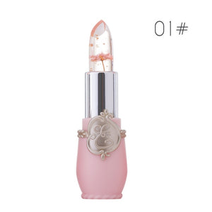 Flower Crystal Jelly Lipstick Magic Temperature Color Changing Lip Balm Moisturizing Long Lasting Beauty Lipstick Makeup TSLM1