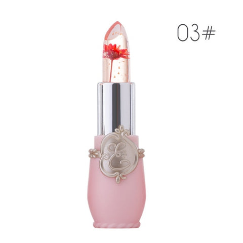 Flower Crystal Jelly Lipstick Magic Temperature Color Changing Lip Balm Moisturizing Long Lasting Beauty Lipstick Makeup TSLM1