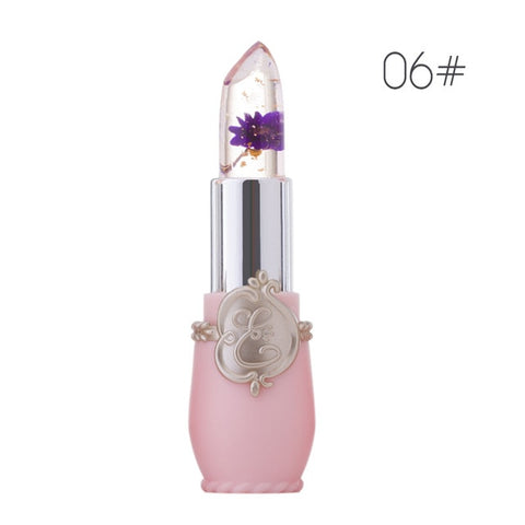 Flower Crystal Jelly Lipstick Magic Temperature Color Changing Lip Balm Moisturizing Long Lasting Beauty Lipstick Makeup TSLM1