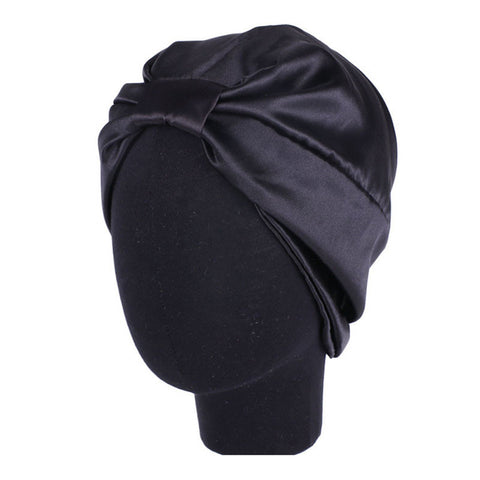 6 Colors Satin Bonnet Salon Bonnet Night Hair Hat For Natural Curly Hair Double Elastic Bathing Sleep Women Head Cover Wrap Hat