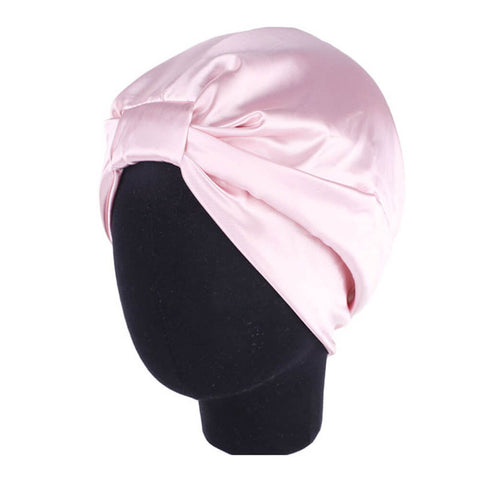 6 Colors Satin Bonnet Salon Bonnet Night Hair Hat For Natural Curly Hair Double Elastic Bathing Sleep Women Head Cover Wrap Hat