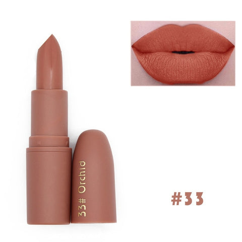 New Lipstick Matte Waterproof Velvet Lip Stick 7 Colors Sexy Red Brown Pigments Makeup Matte Lipsticks Beauty Lips Make Up TSLM1