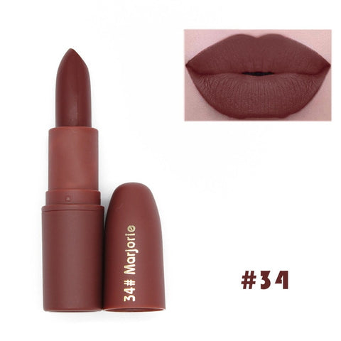 New Lipstick Matte Waterproof Velvet Lip Stick 7 Colors Sexy Red Brown Pigments Makeup Matte Lipsticks Beauty Lips Make Up TSLM1