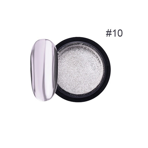 LEMOOC Nail Shimmer Powder Shining Rose Gold Metal Mirror Effect Nail Chrome Pigment Holographic Dust Nail Art Decoration