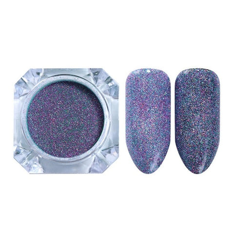 LEMOOC Nail Shimmer Powder Shining Rose Gold Metal Mirror Effect Nail Chrome Pigment Holographic Dust Nail Art Decoration