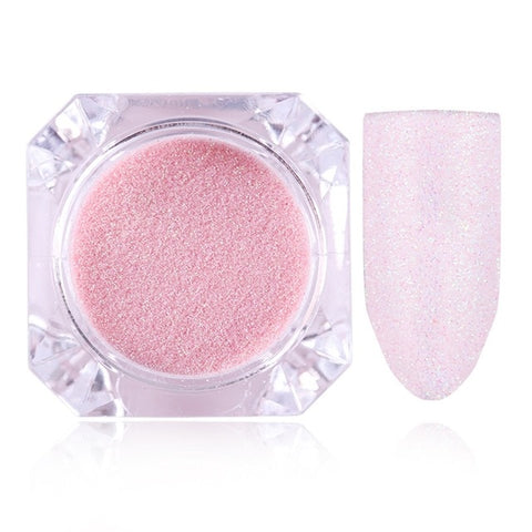 LEMOOC Nail Shimmer Powder Shining Rose Gold Metal Mirror Effect Nail Chrome Pigment Holographic Dust Nail Art Decoration