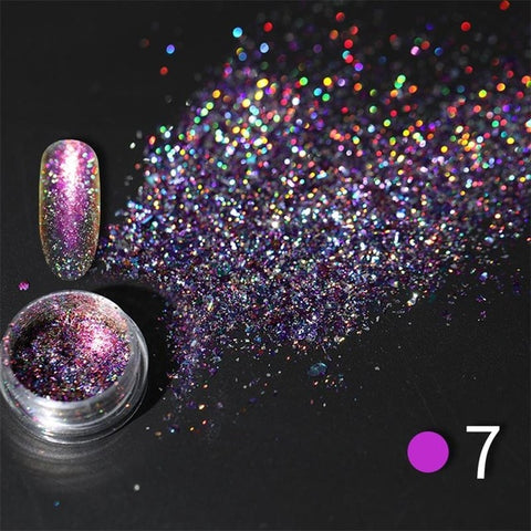 LEMOOC Nail Shimmer Powder Shining Rose Gold Metal Mirror Effect Nail Chrome Pigment Holographic Dust Nail Art Decoration