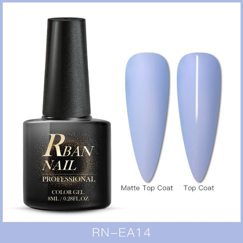 RBAN NAIL 8ML Color UV Gel Nail Polish Matt Top Coat Hybrid Nails Gel Soak Off Long Lasting Nail Art Gel Varnish Lacquer Tools