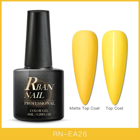 RBAN NAIL 8ML Color UV Gel Nail Polish Matt Top Coat Hybrid Nails Gel Soak Off Long Lasting Nail Art Gel Varnish Lacquer Tools