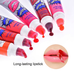 6 colors take off liquid lipstick waterproof long-lasting lip gloss lint mask makeup tattoo matte lipstick lipstick cosmetic