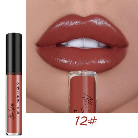 Nude Glitter Shimmer Liquid Lipstick Cosmetics Lips Gloss Long Lasting Waterproof Colorful Lipgloss Makeup Pigment Sexy Women