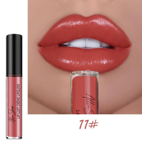 Nude Glitter Shimmer Liquid Lipstick Cosmetics Lips Gloss Long Lasting Waterproof Colorful Lipgloss Makeup Pigment Sexy Women