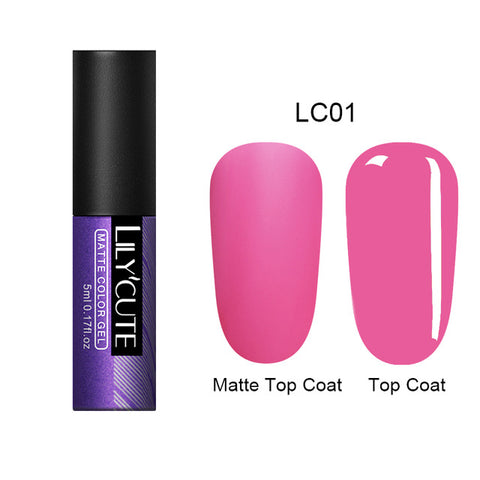 LILYCUTE 5ml Gel Nail Polish Soak Off UV Gel Long Lasting Semi Permanent Soak Off UV Gel Varnish Nail Art Gel Polish Green Color