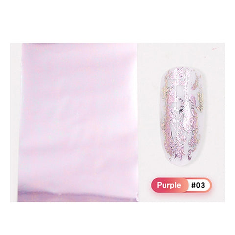 7 Colors Holographic Nail Foils Nail Transfer Sticker Rose Gold Champagne Nail Stickers 4*20cm Nail Art Design