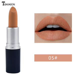 TEAYASON makeup Lipstick Matte Waterproof Velvet Lip Stick 10 Colors Sexy Red Brown Pigments Makeup Matte Lipsticks Beauty Lips