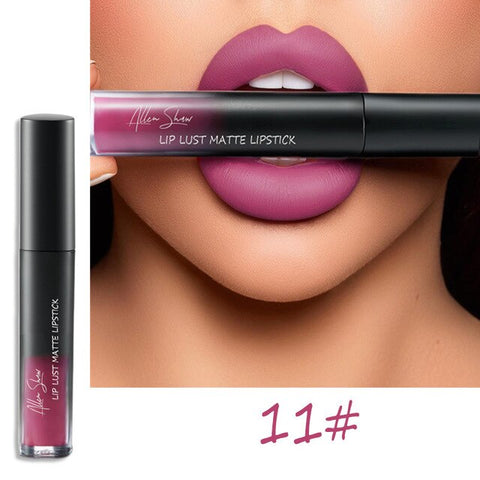 12Colors Waterproof Glitter Liquid Lip Gloss Metallic Matte Lipstick Cosmetic Sexy Long Lasting Mate Lip Tint Makeup Nude TSLM2