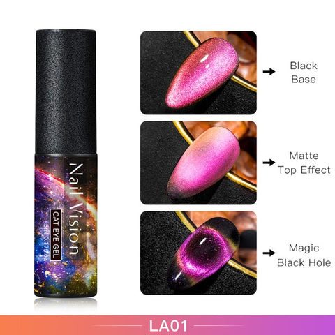 9D Chameleon Magnetic Cat Eye Gel Nail Polish Long Lasting Shining Laser Cat Eye Soak Off UV LED Nail Art Gel Varnish Lacquer