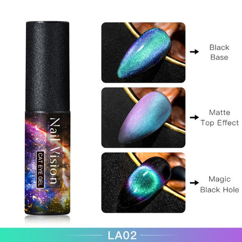 9D Chameleon Magnetic Cat Eye Gel Nail Polish Long Lasting Shining Laser Cat Eye Soak Off UV LED Nail Art Gel Varnish Lacquer