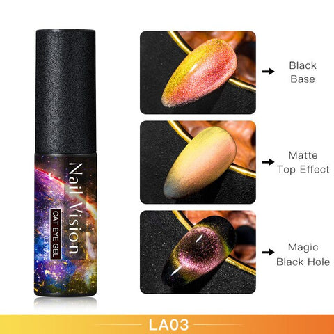 9D Chameleon Magnetic Cat Eye Gel Nail Polish Long Lasting Shining Laser Cat Eye Soak Off UV LED Nail Art Gel Varnish Lacquer