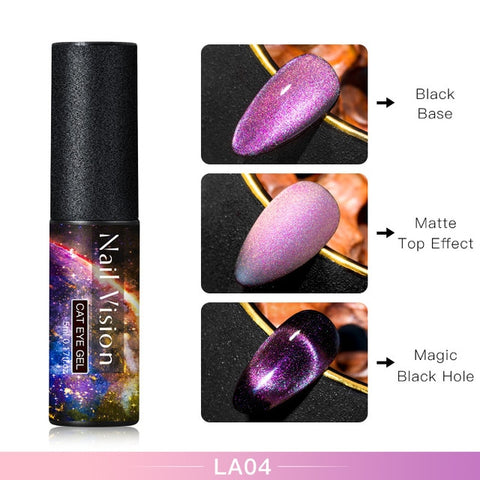 9D Chameleon Magnetic Cat Eye Gel Nail Polish Long Lasting Shining Laser Cat Eye Soak Off UV LED Nail Art Gel Varnish Lacquer