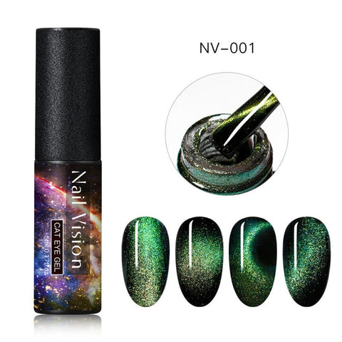 9D Chameleon Magnetic Cat Eye Gel Nail Polish Long Lasting Shining Laser Cat Eye Soak Off UV LED Nail Art Gel Varnish Lacquer