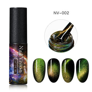 9D Chameleon Magnetic Cat Eye Gel Nail Polish Long Lasting Shining Laser Cat Eye Soak Off UV LED Nail Art Gel Varnish Lacquer