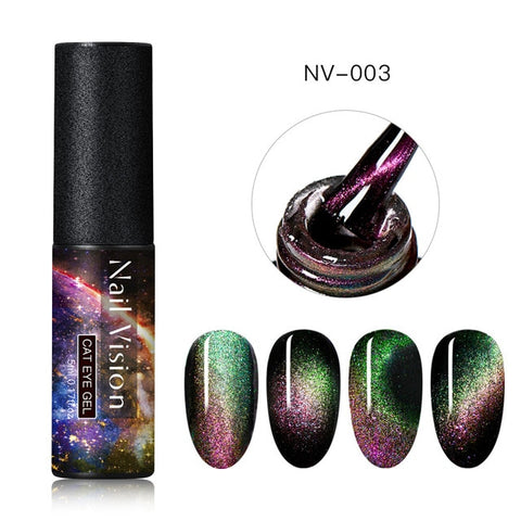 9D Chameleon Magnetic Cat Eye Gel Nail Polish Long Lasting Shining Laser Cat Eye Soak Off UV LED Nail Art Gel Varnish Lacquer