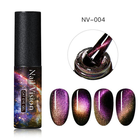 9D Chameleon Magnetic Cat Eye Gel Nail Polish Long Lasting Shining Laser Cat Eye Soak Off UV LED Nail Art Gel Varnish Lacquer