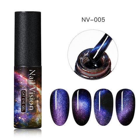 9D Chameleon Magnetic Cat Eye Gel Nail Polish Long Lasting Shining Laser Cat Eye Soak Off UV LED Nail Art Gel Varnish Lacquer