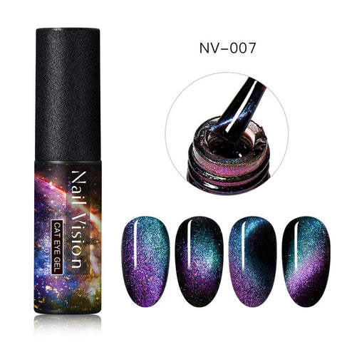 9D Chameleon Magnetic Cat Eye Gel Nail Polish Long Lasting Shining Laser Cat Eye Soak Off UV LED Nail Art Gel Varnish Lacquer