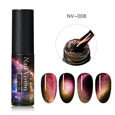 9D Chameleon Magnetic Cat Eye Gel Nail Polish Long Lasting Shining Laser Cat Eye Soak Off UV LED Nail Art Gel Varnish Lacquer