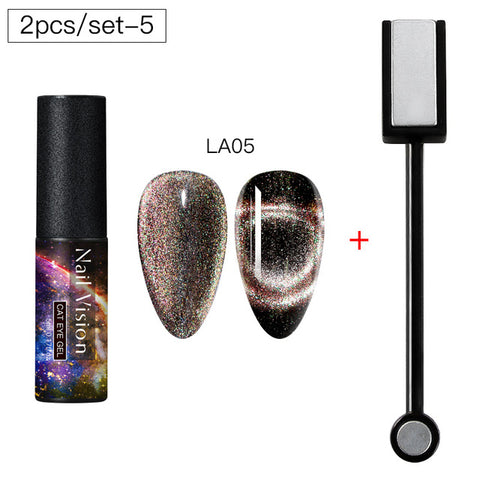 9D Chameleon Magnetic Cat Eye Gel Nail Polish Long Lasting Shining Laser Cat Eye Soak Off UV LED Nail Art Gel Varnish Lacquer