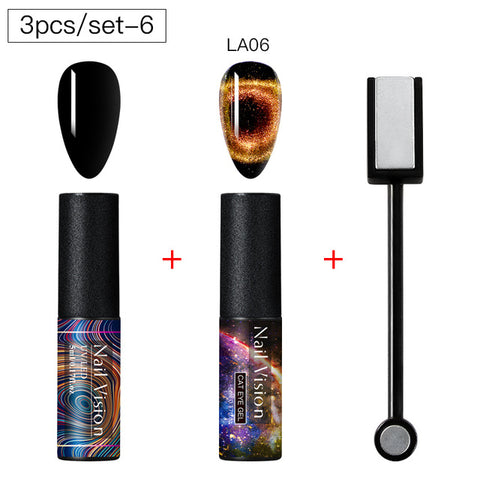 9D Chameleon Magnetic Cat Eye Gel Nail Polish Long Lasting Shining Laser Cat Eye Soak Off UV LED Nail Art Gel Varnish Lacquer