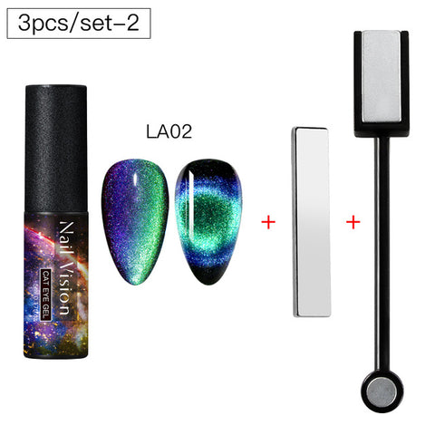 9D Chameleon Magnetic Cat Eye Gel Nail Polish Long Lasting Shining Laser Cat Eye Soak Off UV LED Nail Art Gel Varnish Lacquer